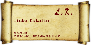 Lisko Katalin névjegykártya