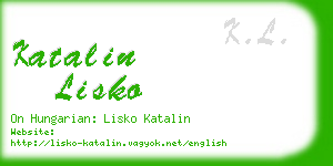 katalin lisko business card